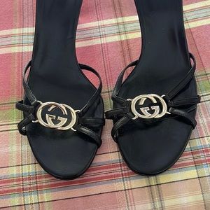 Authentic Gucci heels. Black. Size 8.5. Made in Italy.